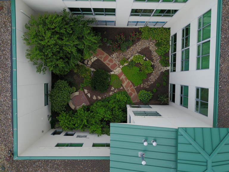 Our facility looks onto this gorgeous courtyard.